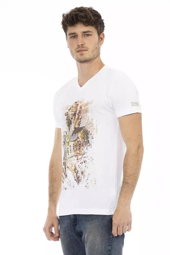 Trussardi Action Elegantes T-Shirt mit V-Ausschnitt und kurzen Ärmeln