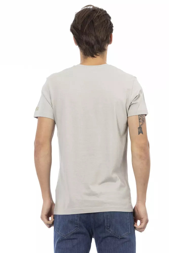 Trussardi Action Graues Baumwolle Männer T-Shirt