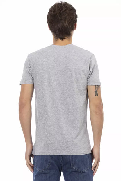 Trussardi Action Graues Baumwolle Männer T-Shirt