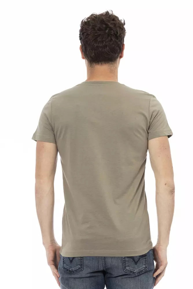 Trussardi Action Braunes Baumwoll-T-Shirt für Männer