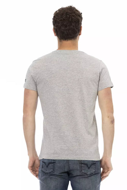 Trussardi Action Graues Baumwolle Männer T-Shirt