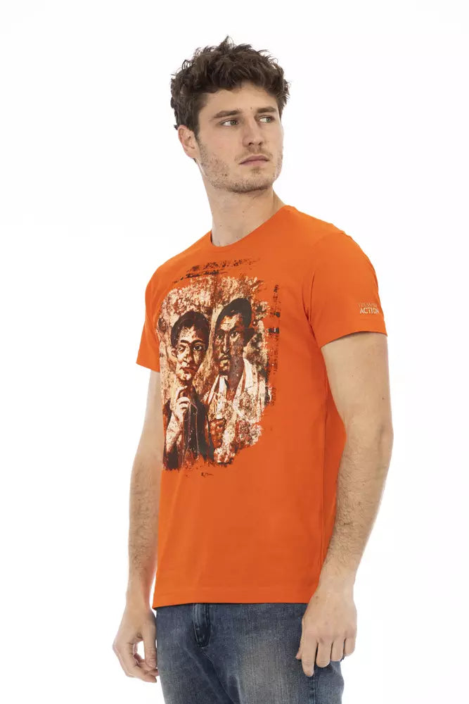 Trussardi Action Orange Baumwolle Männer T-Shirt