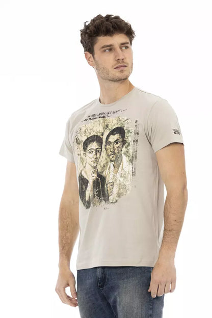 Trussardi Action Beige Baumwolle Männer T-Shirt