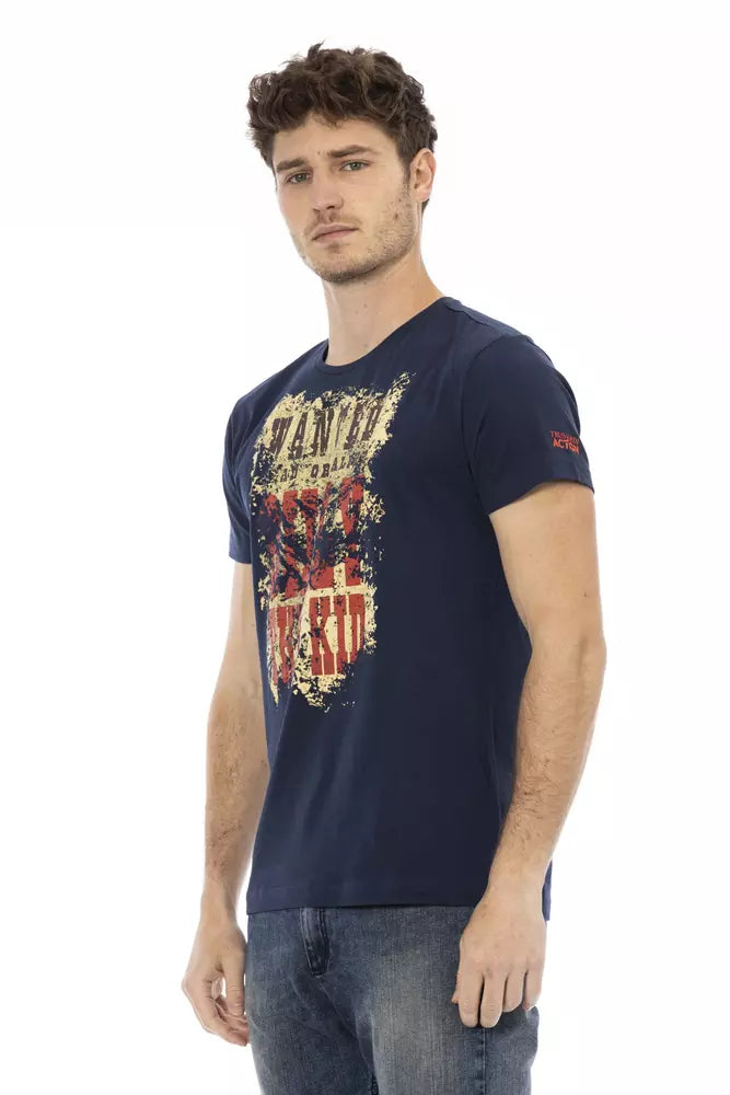 Trussardi Action Blau Baumwolle Männer T-Shirt