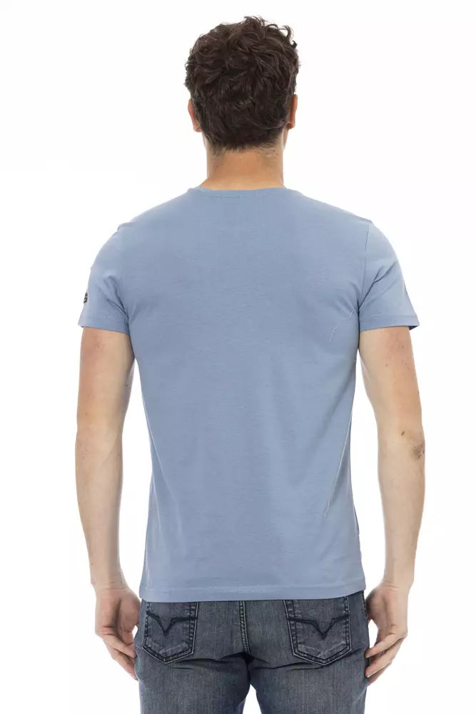 Trussardi Action Hellblaues Baumwolle Herren T-Shirt