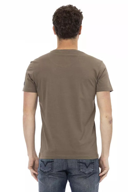 Trussardi Action Braunes Baumwoll-T-Shirt für Männer