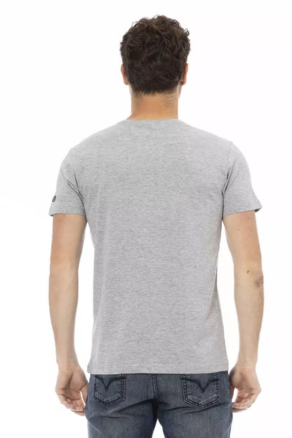 Trussardi Action Graues Baumwolle Männer T-Shirt