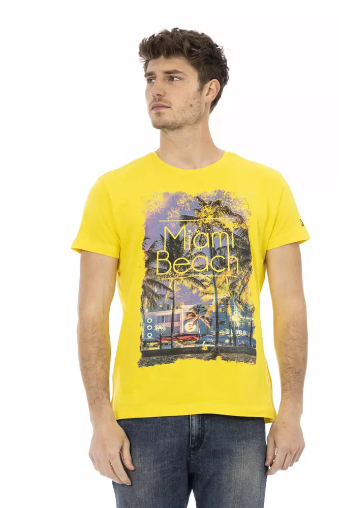 Trussardi Action Gelbes Baumwolle Männer T-Shirt