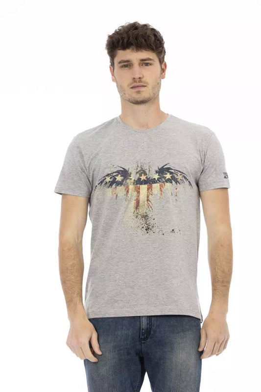 Trussardi Action Graues Baumwolle Männer T-Shirt