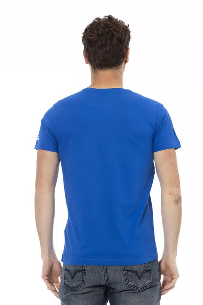 Trussardi Action T-Shirt für Männer aus blauer Baumwolle