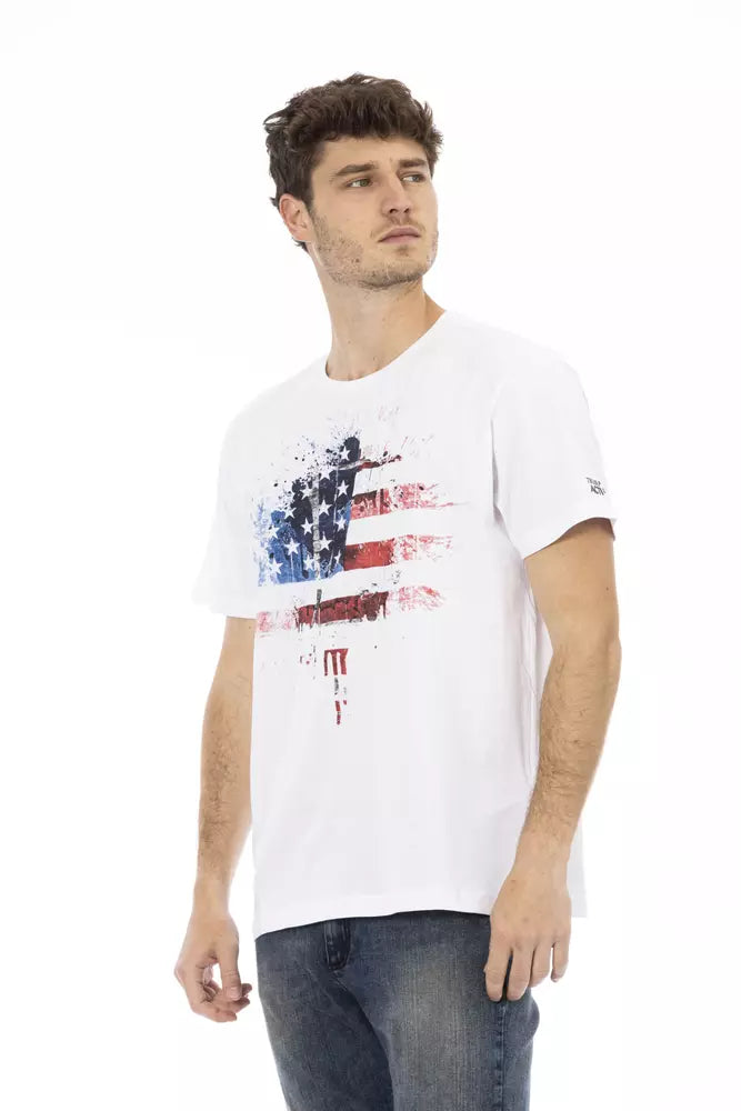 Trussardi Action Weißes Baumwolle Männer T-Shirt