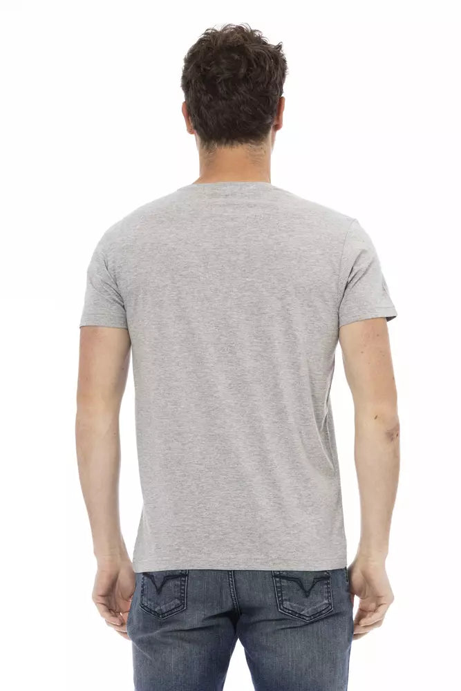 Trussardi Action Graues Baumwolle Männer T-Shirt