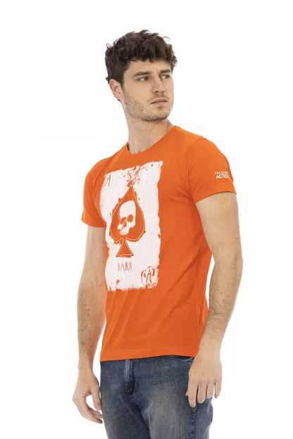 Trussardi Action Orange Baumwolle Männer T-Shirt