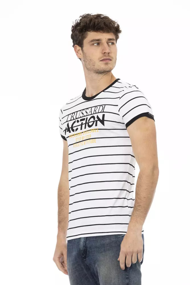 Trussardi Action Weißes Baumwolle Männer TShirt