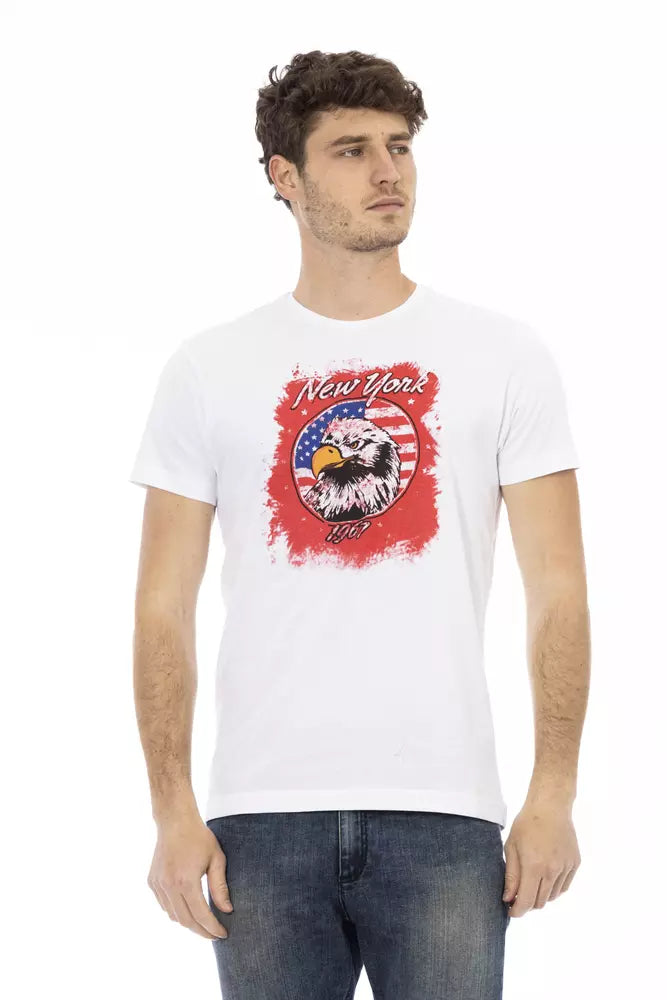 Trussardi Action Weißes Baumwolle Männer T-Shirt