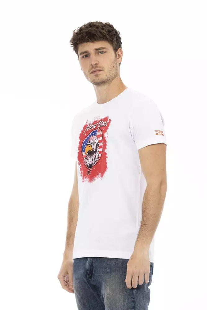 Trussardi Action Weißes Baumwolle Männer T-Shirt