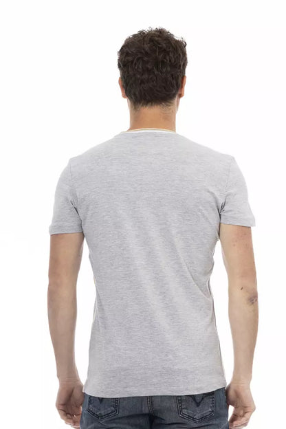 Trussardi Action Graues Baumwolle Männer T-Shirt