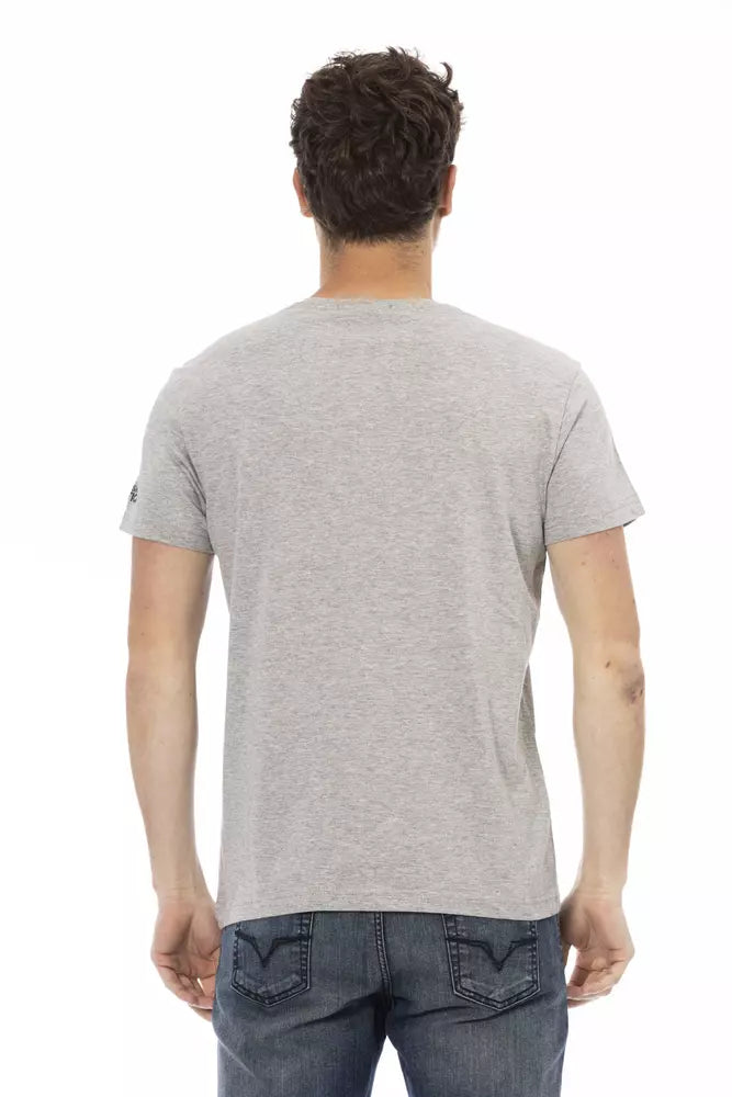 Trussardi Action Graues Baumwolle Männer T-Shirt