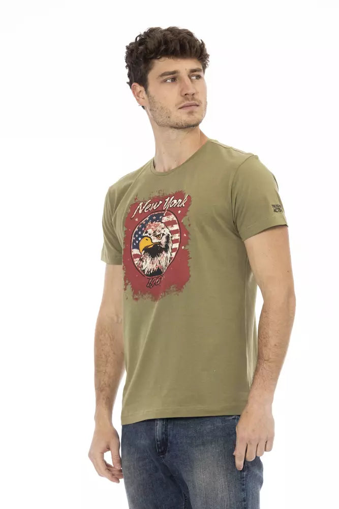 Trussardi Action Grünes Baumwolle Männer T-Shirt