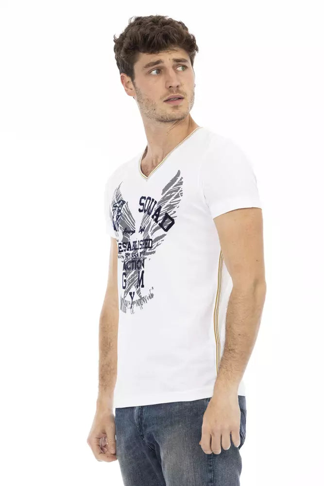 Trussardi Action Weißes Baumwolle Männer T-Shirt