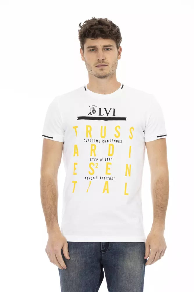 Trussardi Action Weißes Baumwolle Männer T-Shirt