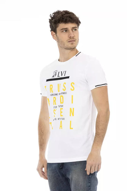 Trussardi Action Weißes Baumwolle Männer T-Shirt