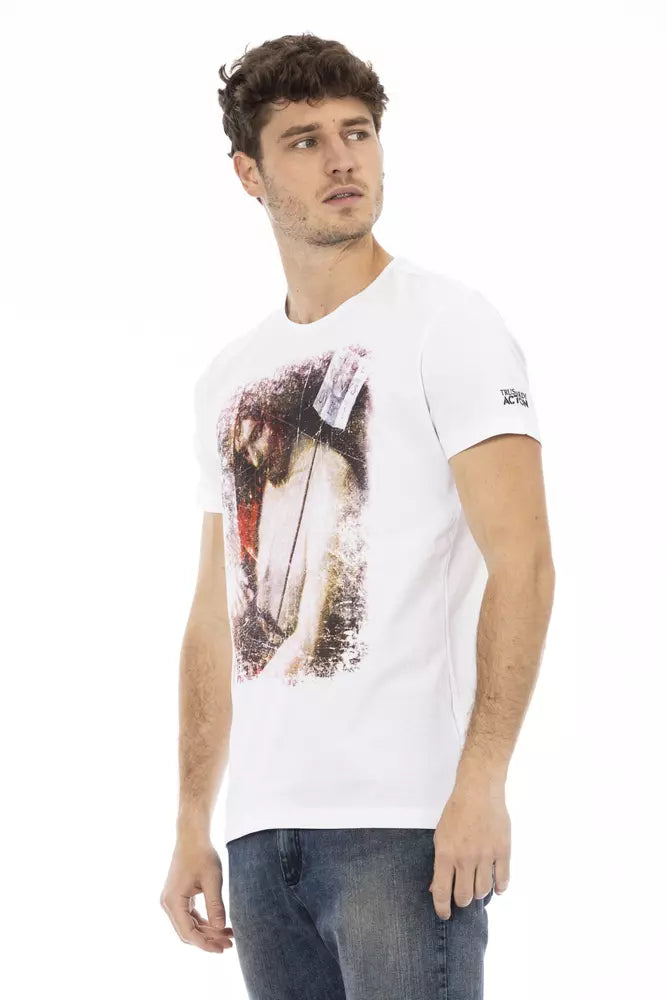 Trussardi Action Weißes Baumwolle Männer T-Shirt