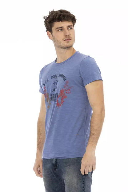 Trussardi Action Blau Baumwolle Männer T-Shirt