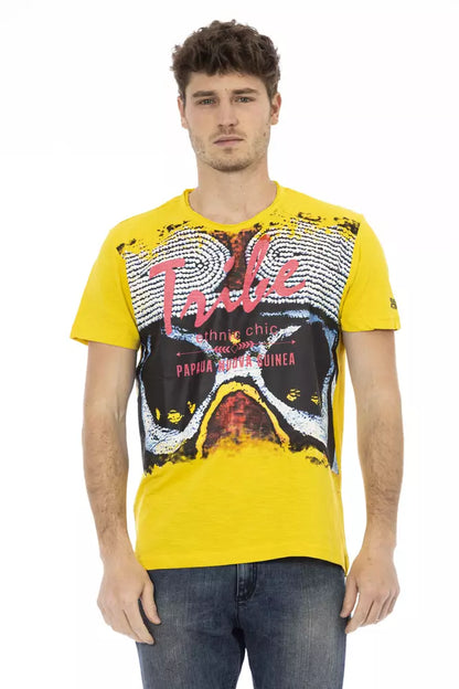 Trussardi Action Gelbes Baumwolle Männer T-Shirt