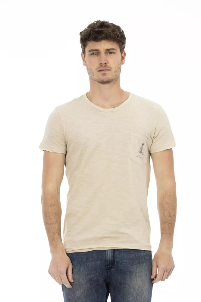 Trussardi Action Beige Baumwolle Männer T-Shirt