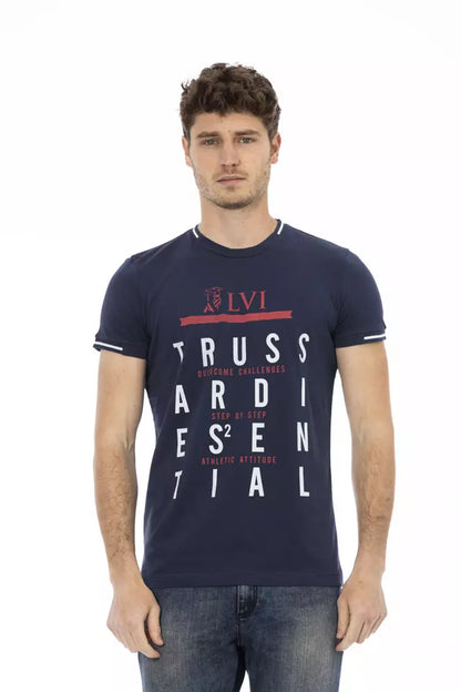 Trussardi Action Blau Baumwolle Männer T-Shirt