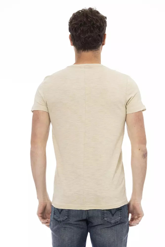 Trussardi Action Beige Baumwolle Männer T-Shirt