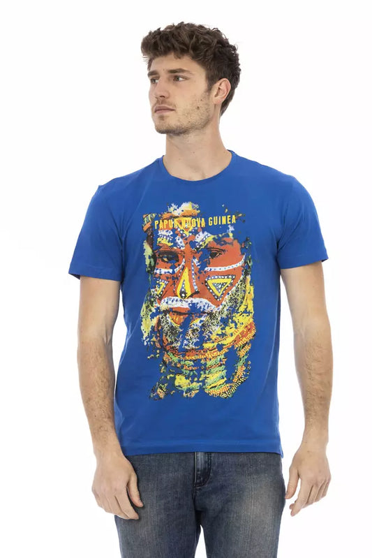 Trussardi Action Blau Baumwolle Männer T-Shirt