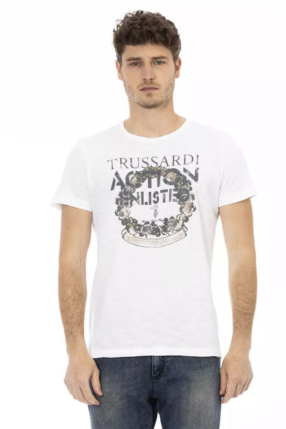 Trussardi Action Weißes Baumwolle Männer T-Shirt