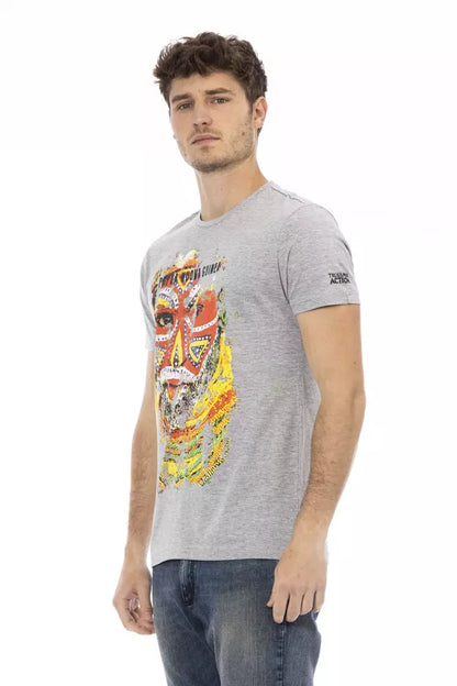 Trussardi Action Graues Baumwolle Männer T-Shirt