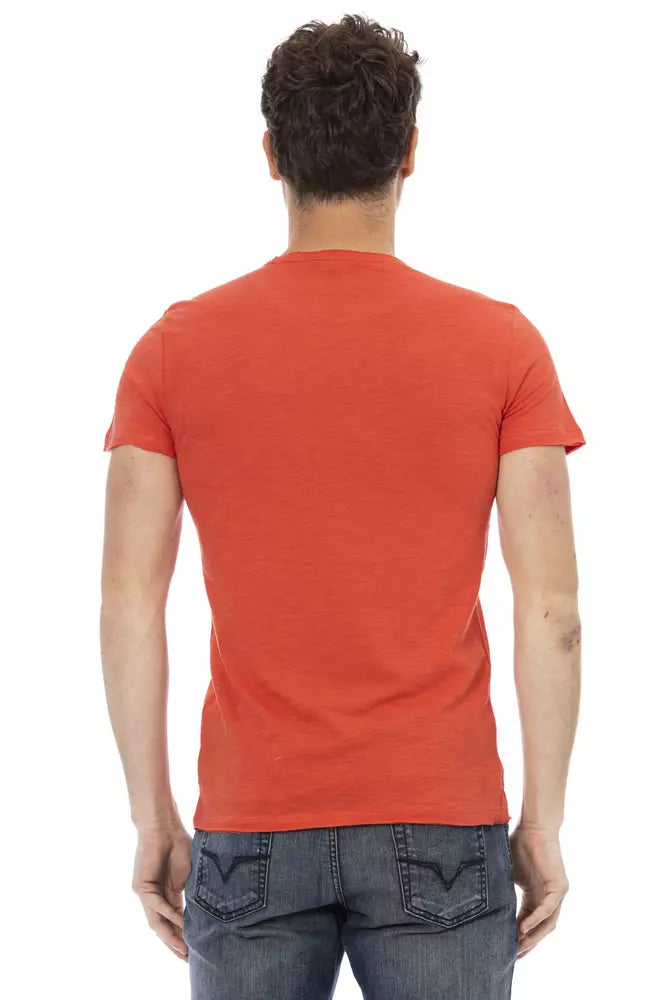 Trussardi Action Rotes Baumwolle Männer T-Shirt