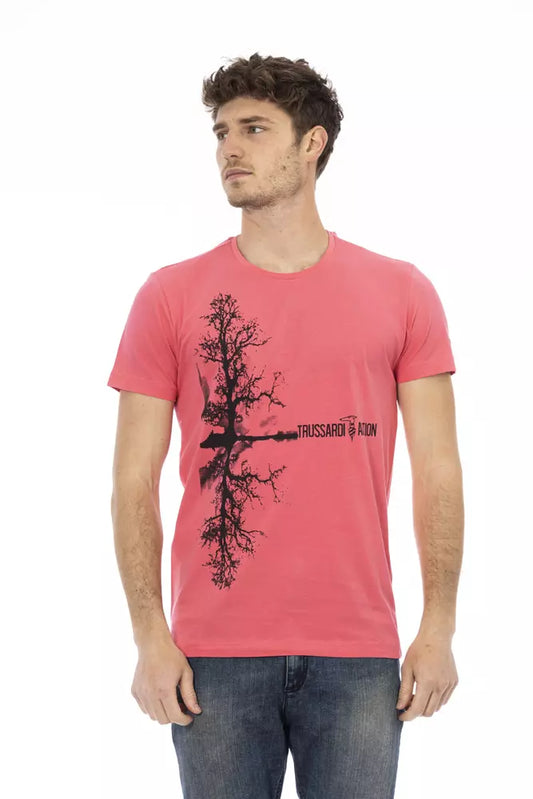 Trussardi Action Rosa Baumwolle Männer T-Shirt