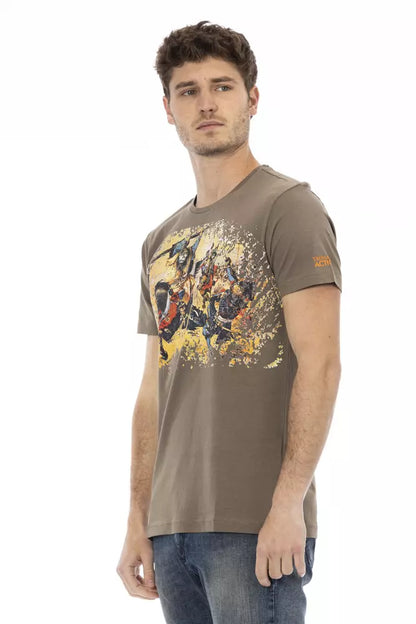 Trussardi Action Braunes Baumwoll-T-Shirt für Männer