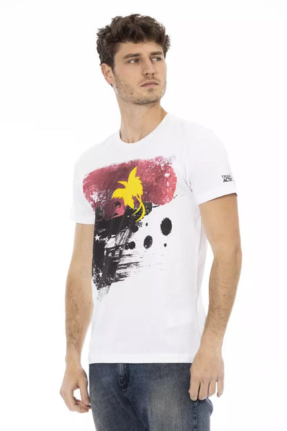 Trussardi Action T-Shirt für Männer aus weißer Baumwolle