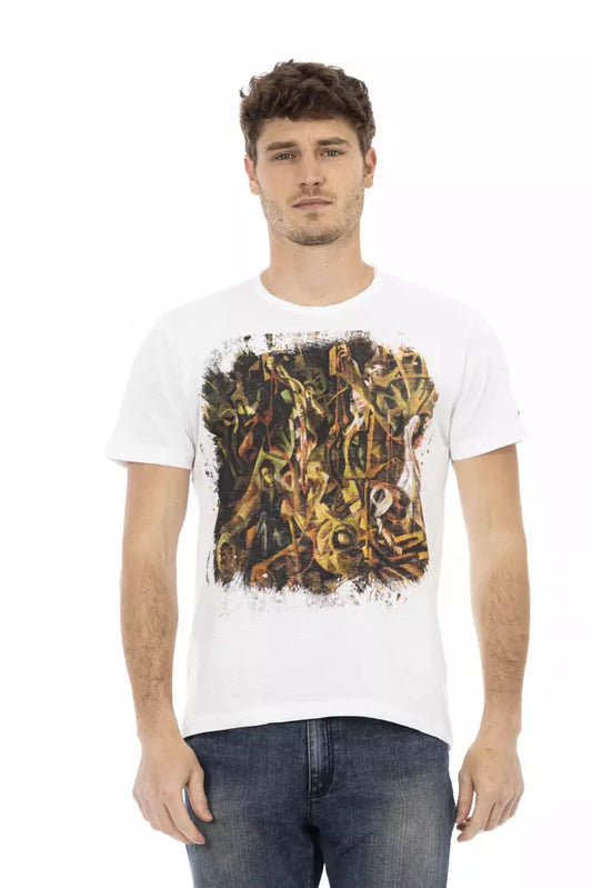 Trussardi Action Weißes Baumwolle Männer T-Shirt