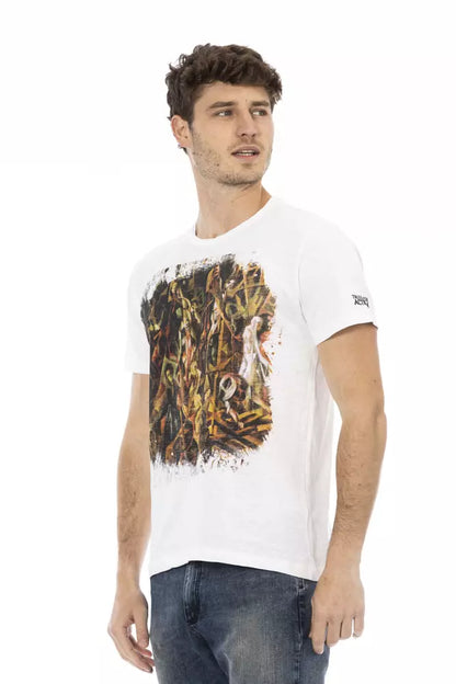 Trussardi Action Weißes Baumwolle Männer T-Shirt