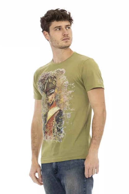 Trussardi Action Grünes Baumwolle Männer T-Shirt