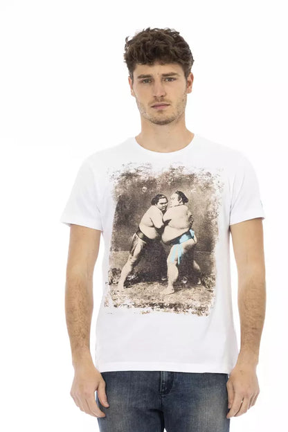 Trussardi Action Weißes Baumwolle Männer T-Shirt