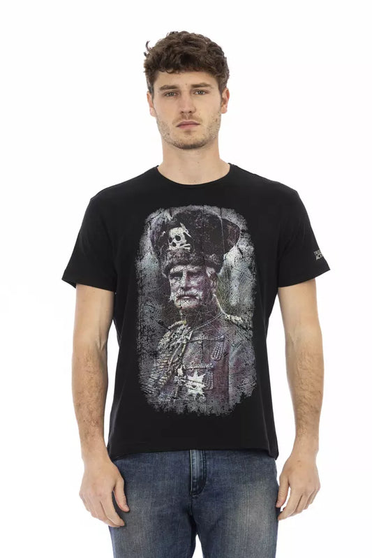 Trussardi Action Schwarzes Baumwolle Männer T-Shirt