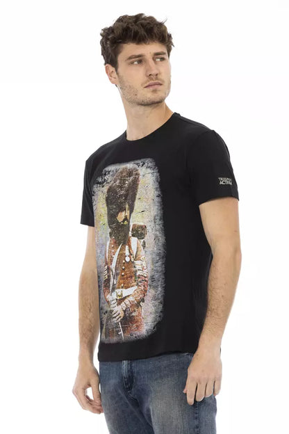 Trussardi Action Schwarzes Baumwolle Männer T-Shirt