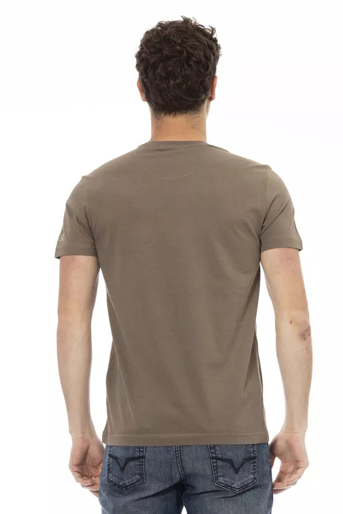 Trussardi Action Braunes Baumwoll-T-Shirt für Männer