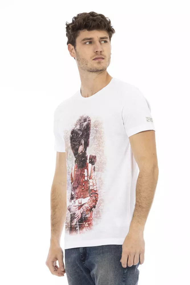 Trussardi Action Weißes Baumwolle Männer T-Shirt