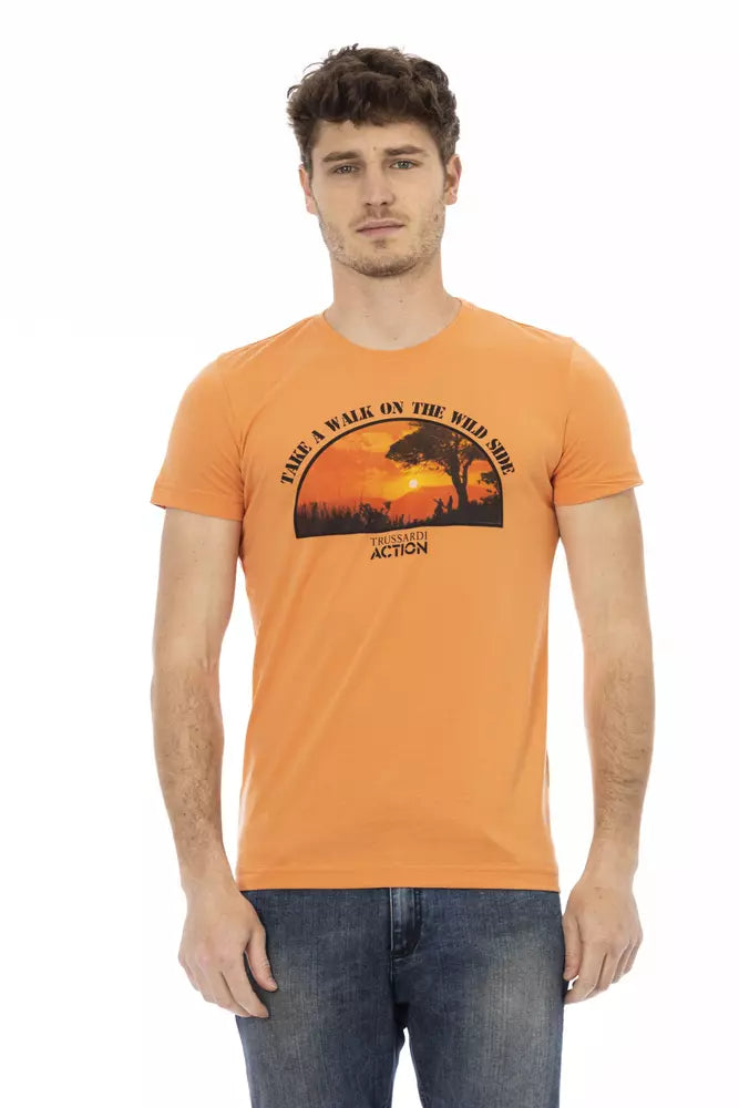 Trussardi Action Orange Baumwolle Männer TShirt