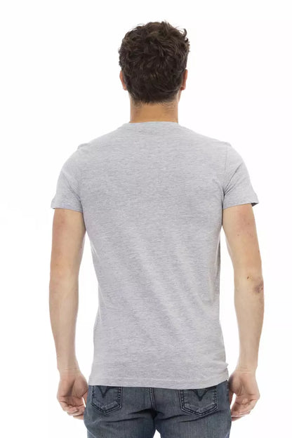 Trussardi Action Graues Baumwolle Männer T-Shirt