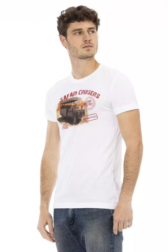 Trussardi Action Weißes Baumwolle Männer T-Shirt